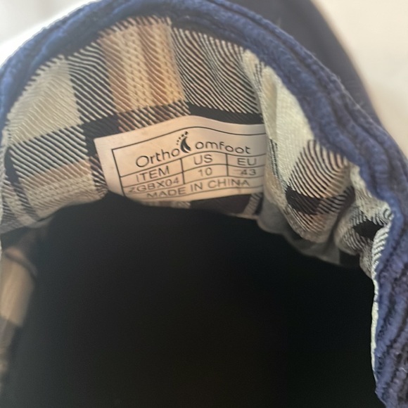 Orthocomfoot men’s boat shoes in navy blue and white, size 10 - Picture 7 of 7